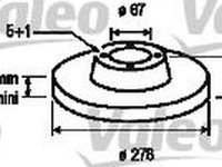 Disc frana MERCEDES-BENZ C-CLASS cupe C204 VALEO 197128 PieseDeTop