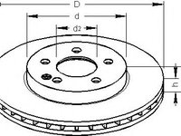 Disc frana MERCEDES-BENZ C-CLASS limuzina (W202), MERCEDES-BENZ E-CLASS limuzina (W210), MERCEDES-BENZ C-CLASS Break (S202) - TOPRAN 400 856