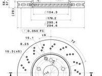 Disc frana MERCEDES-BENZ C-CLASS limuzina (W204), MERCEDES-BENZ C-CLASS T-Model (S204), MERCEDES-BENZ C-CLASS cupe (C204) - BREMBO 09.A613.51