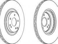 Disc frana MERCEDES-BENZ C-CLASS T-Model S203 FERODO DDF1856C