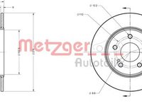 Disc frana MERCEDES-BENZ C-CLASS T-Model S203 METZGER 6110039