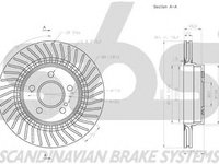 Disc frana MERCEDES-BENZ C-CLASS T-Model S204 sbs 18152033105