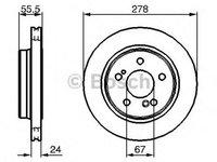 Disc frana MERCEDES-BENZ C-CLASS W202 BOSCH 0986479133