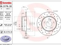 Disc frana MERCEDES-BENZ C-CLASS W202 BREMBO 08.5178.3X