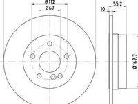 Disc frana MERCEDES-BENZ C-CLASS W202 HELLA 8DD355104321