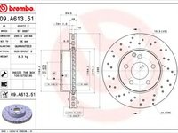 Disc frana MERCEDES-BENZ C-CLASS (W204) (2007 - 2014) BREMBO 09.A613.51