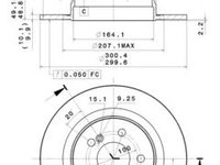 Disc frana MERCEDES-BENZ C-CLASS (W204) (2007 - 2014) BREMBO 08.A612.41