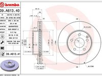 Disc frana MERCEDES-BENZ C-CLASS W204 BREMBO 09A61341