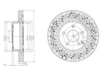 Disc frana MERCEDES-BENZ C-CLASS W204 DELPHI BG4142C