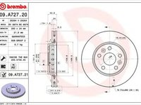 Disc frana MERCEDES-BENZ CITAN caroserie 415 BREMBO 09A72720