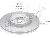 Disc frana MERCEDES-BENZ CITAN caroserie 415 TOPRAN 700817