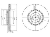 Disc frana MERCEDES-BENZ CITAN caroserie 415 DELPHI BG4317C