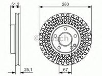 Disc frana MERCEDES-BENZ CLA cupe C117 BOSCH 0986479A00