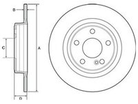 Disc frana MERCEDES-BENZ CLA cupe C117 DELPHI BG4558C