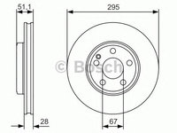 Disc frana MERCEDES-BENZ CLA Shooting Brake (X117) - OEM - BOSCH: 0986479A01|0 986 479 A01 - W02362702 - LIVRARE DIN STOC in 24 ore!!!