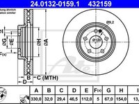 Disc frana MERCEDES-BENZ CLK C208 ATE 24013201591