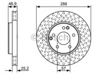 Disc frana MERCEDES-BENZ CLK C208 BOSCH 0986478624