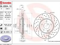 Disc frana MERCEDES-BENZ CLK C208 BREMBO 0983041X