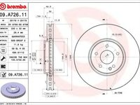 Disc frana MERCEDES-BENZ CLK C208 BREMBO 09A72611