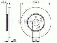 Disc frana MERCEDES-BENZ CLK (C209) (2002 - 2009) BOSCH 0 986 479 R79