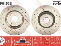 Disc frana MERCEDES-BENZ CLK C209 TRW DF6153S PieseDeTop