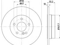 Disc frana MERCEDES-BENZ CLK Cabriolet (A209) (2003 - 2010) TEXTAR 92072703