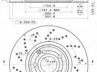 Disc frana MERCEDES-BENZ CLS (C218), MERCEDES-BENZ CLS Shooting Brake (X218) - BREMBO 09.B742.51