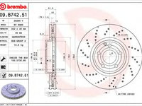 Disc frana MERCEDES-BENZ CLS Shooting Brake (X218) (2012 - 2016) BREMBO 09.B742.51