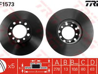 Disc frana MERCEDES-BENZ COUPE (C123) - OEM - TRW: DF1573 - Cod intern: W02365924 - LIVRARE DIN STOC in 24 ore!!!