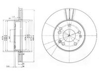 Disc frana MERCEDES-BENZ COUPE C124 DELPHI BG2345