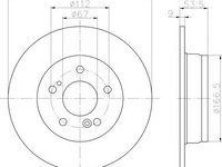 Disc frana MERCEDES-BENZ COUPE (C124), MERCEDES-BENZ limuzina (W124), MERCEDES-BENZ KOMBI Break (S124) - HELLA PAGID 8DD 355 101-011