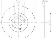 Disc frana MERCEDES-BENZ COUPE (C124), MERCEDES-BENZ limuzina (W124), MERCEDES-BENZ KOMBI Break (S124) - HELLA PAGID 8DD 355 102-761