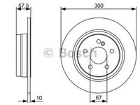 Disc frana MERCEDES-BENZ E-CLASS cupe C207 BOSCH 0986479410