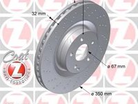 Disc frana MERCEDES-BENZ E-CLASS limuzina (W211), MERCEDES-BENZ E-CLASS T-Model (S211), MERCEDES-BENZ S-CLASS limuzina (W221) - ZIMMERMANN 400.3658.20