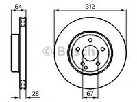 Disc frana MERCEDES-BENZ E-CLASS limuzina (W211), MERCEDES-BENZ E-CLASS T-Model (S211), MERCEDES-BENZ CLS (C219) - BOSCH 0 986 479 040