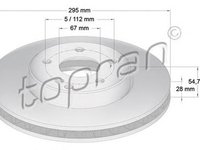 Disc frana MERCEDES-BENZ E-CLASS T-Model S211 TOPRAN 401051