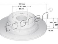 Disc frana MERCEDES-BENZ E-CLASS T-Model S212 TOPRAN 401054