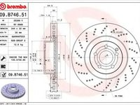 Disc frana MERCEDES-BENZ E-CLASS T-Model S212 BREMBO 09B74651