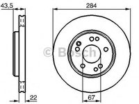 Disc frana MERCEDES-BENZ E-CLASS W124 BOSCH 0986478589