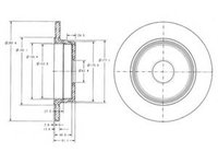 Disc frana MERCEDES-BENZ E-CLASS (W210) (1995 - 2003) DELPHI BG2510