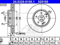 Disc frana MERCEDES-BENZ E-CLASS W210 ATE 24032801061