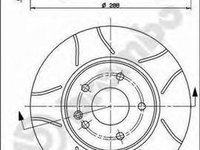 Disc frana MERCEDES-BENZ E-CLASS W210 BREMBO 09.6845.75