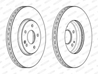 Disc frana MERCEDES-BENZ E-CLASS W210 FERODO DDF985