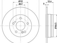 Disc frana MERCEDES-BENZ E-CLASS W210 HELLA 8DD355101011