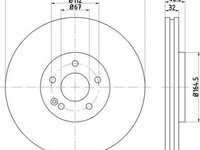 Disc frana MERCEDES-BENZ E-CLASS W210 HELLA 8DD355115861