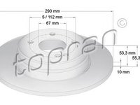 Disc frana MERCEDES-BENZ E-CLASS W210 TOPRAN 400863