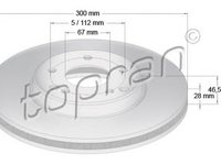 Disc frana MERCEDES-BENZ E-CLASS W210 TOPRAN 400855