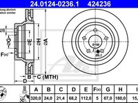 Disc frana MERCEDES-BENZ E-CLASS (W211) (2002 - 2009) ATE 24.0124-0236.1