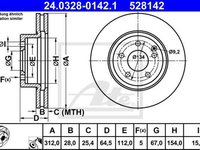 Disc frana MERCEDES-BENZ E-CLASS W211 ATE 24032801421