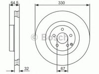 Disc frana MERCEDES-BENZ E-CLASS W211 BOSCH 0986479415